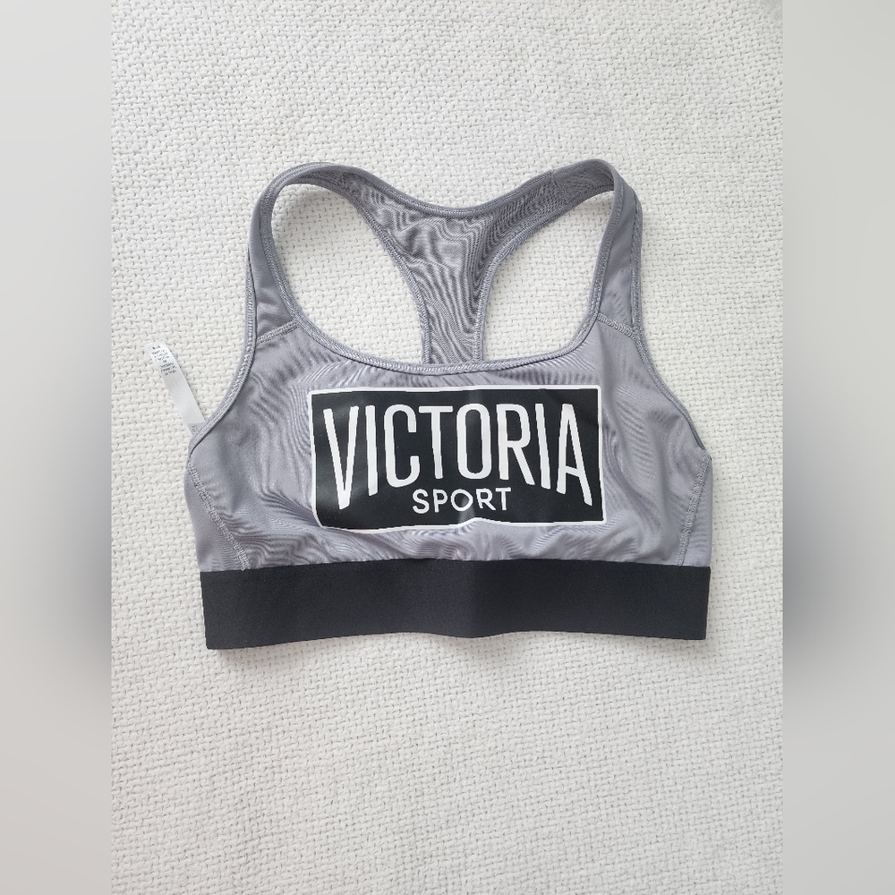 Victoria' s  Secret Gray Racerback Sports Bra